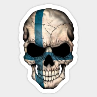 Finnish Flag Skull Sticker